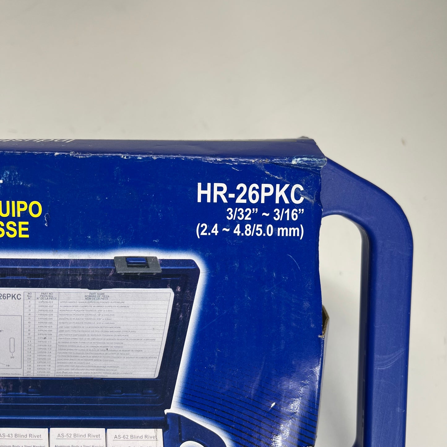 BLUE POINT Industrial Hand Rivet Tool Kit Anti-wear Design Blue HR-26PKC