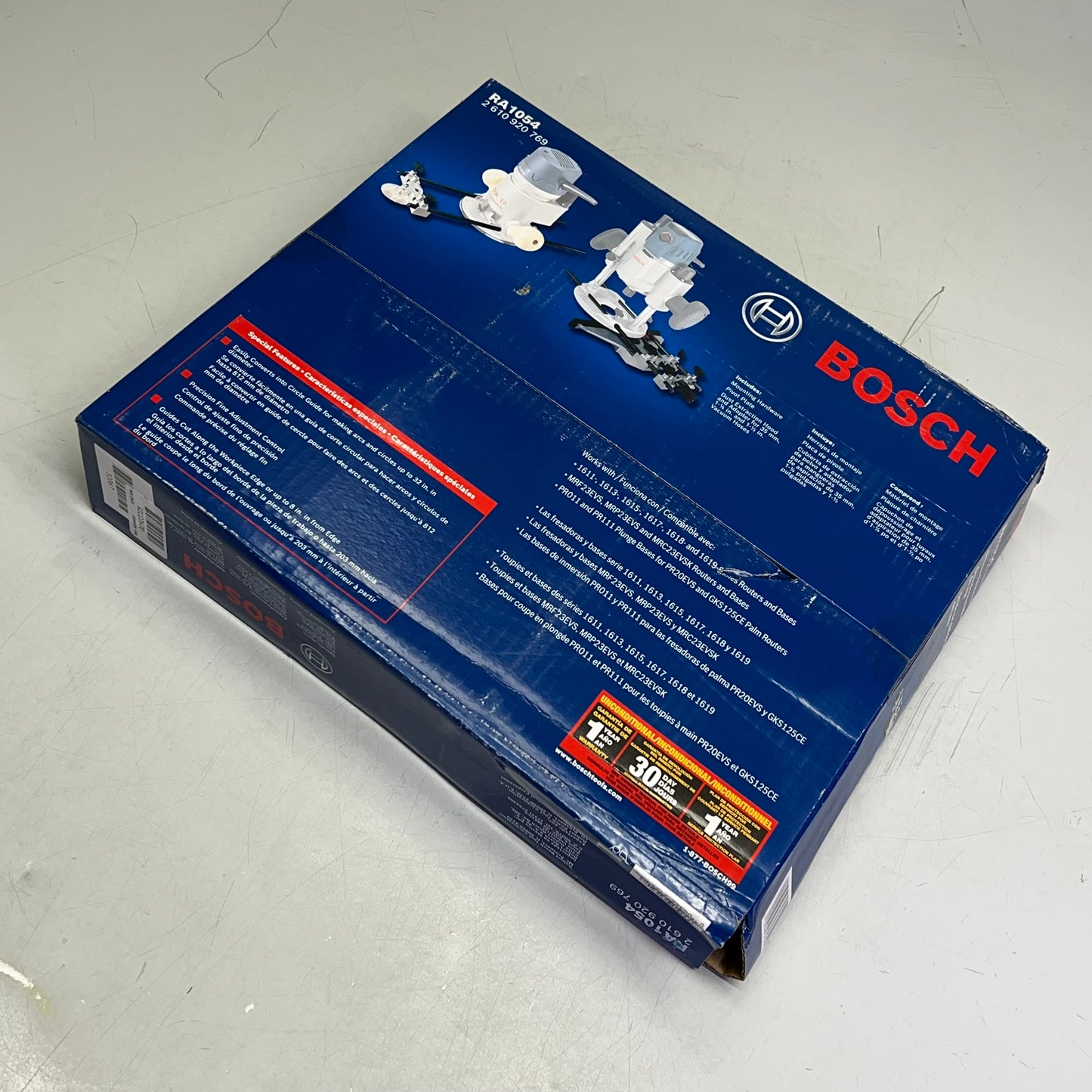 ZA@ BOSCH Deluxe Router Edge Guide Accessory W/Dust Extraction & Hose Adapter RA1054