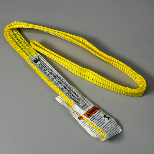 TUFFY PRODUCTS Endless Polyester Lifting Sling 1" Wide x 3' Long Yellow EN1-901P