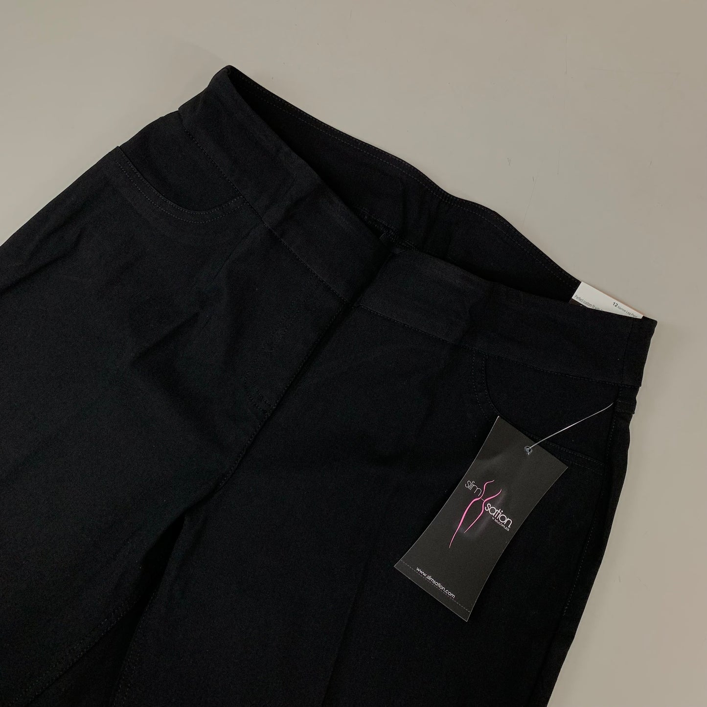 MULTIPLES Narrow Leg Pant Petite Women's Sz 12 Black M2604P
