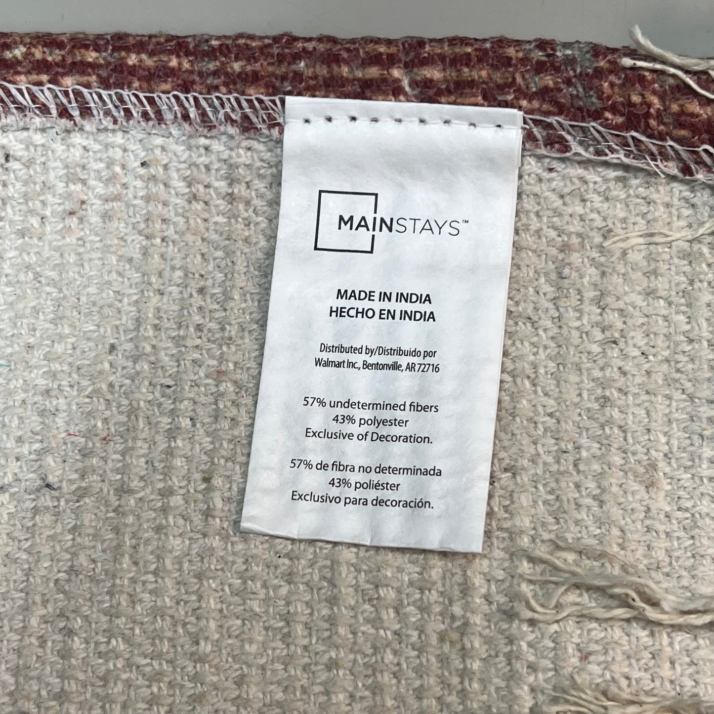 MAINSTAYS (2 PACK) Indoor Polyester Runner Rug 20"x60" Vintage Red MSS2100946517