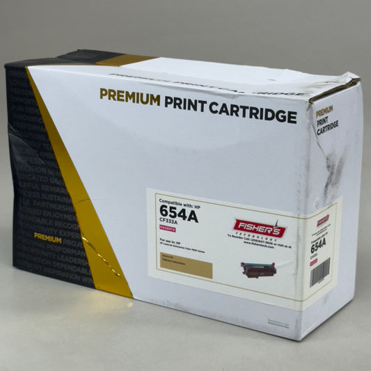 FISHER'S TECHNOLOGY Premium Print Cartridge For HP Laser Jet 654A Magenta CF333A (New Other- Distressed Packaging)