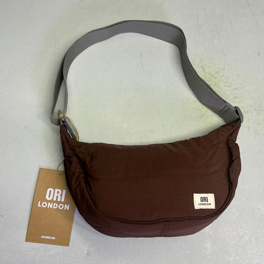 ORI LONDON Farringdon Bag Made From Taslon One Size 6"x11"x3.5" Chocolate