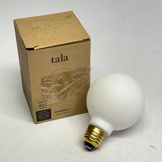 TALA Sphere II Light Bulb 480 Lumens E26 Matte White Dim To Warm SPHR2UL20001
