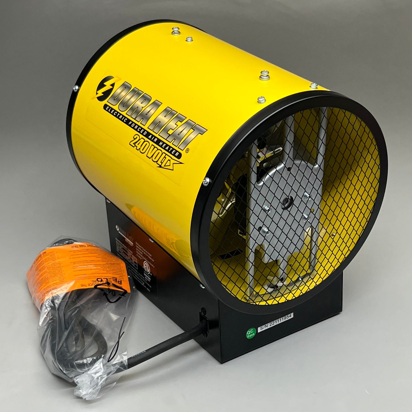 DURA HEAT 240V Portable Electric Forced Air Heater EUH4000 -Requires 240V Outlet