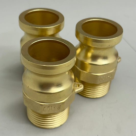 DIXON (3 Pack) Male Cam And Groove Adapter X Male NPT Thread. 1" Brass BR-F100