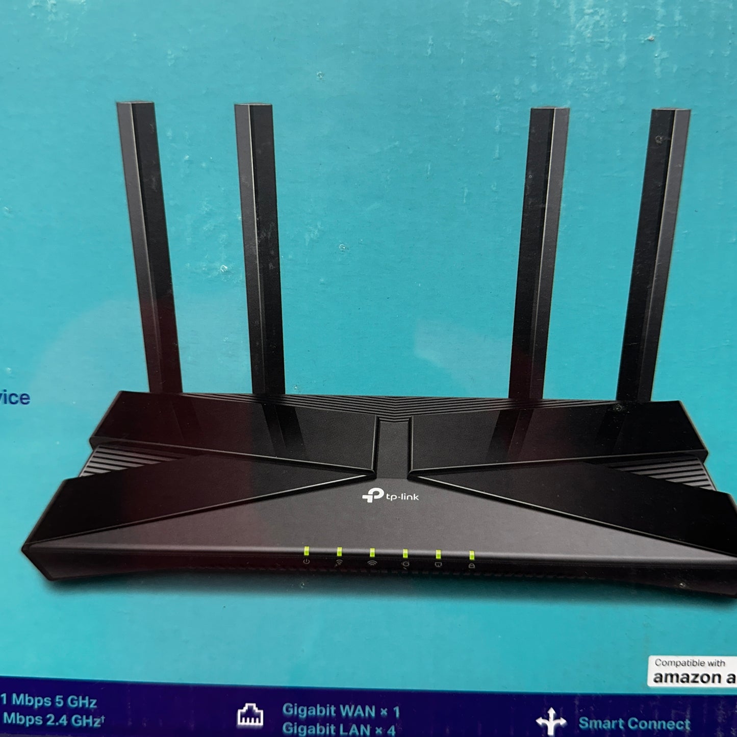 TP-LINK Wifi 6 Router AX1800 1.5"Hx10.2"Wx5.3"D Black