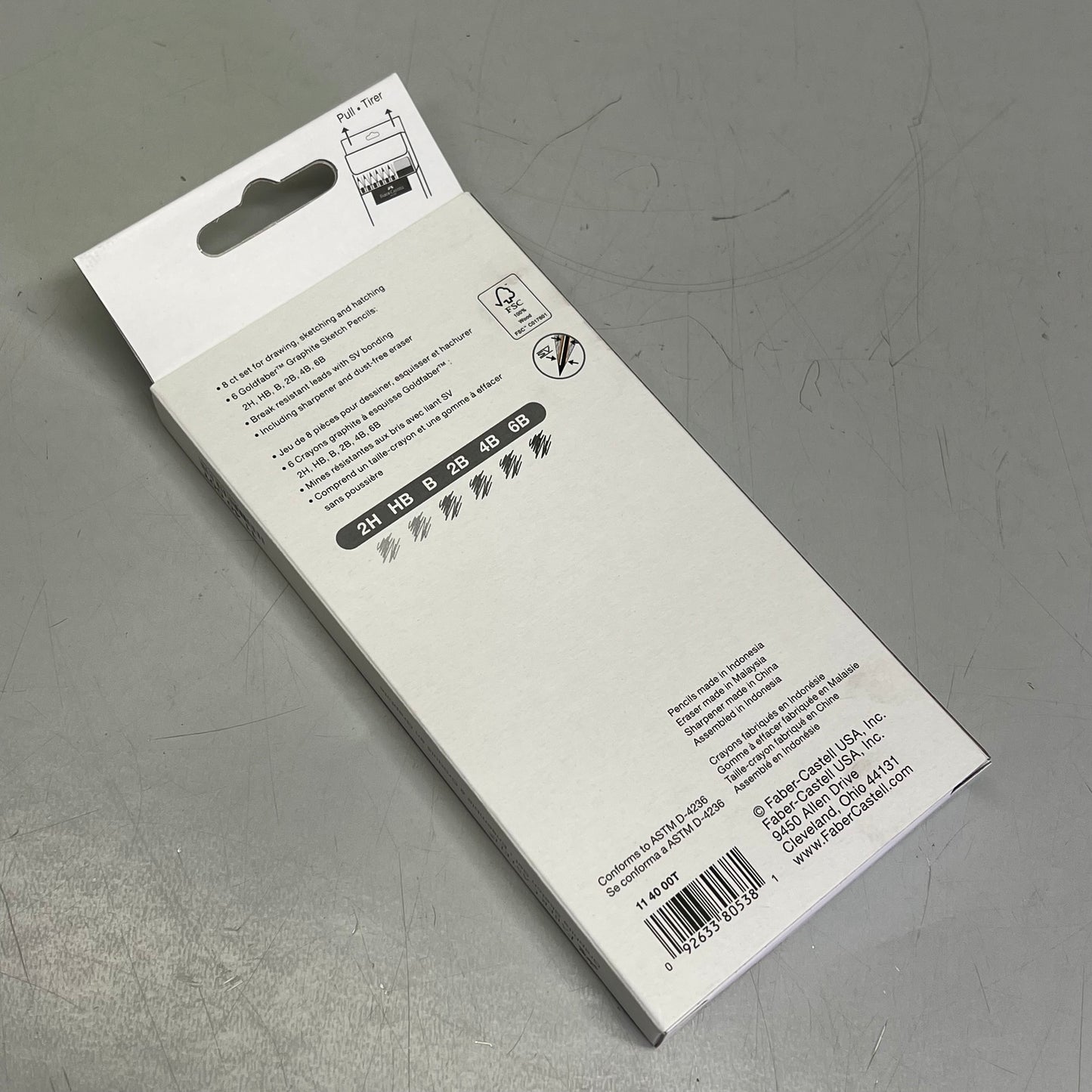 FABER-CASTELL (2 PACK) Graphite Sketch Pencil Set W/ Clay 8 Piece Set 114000T