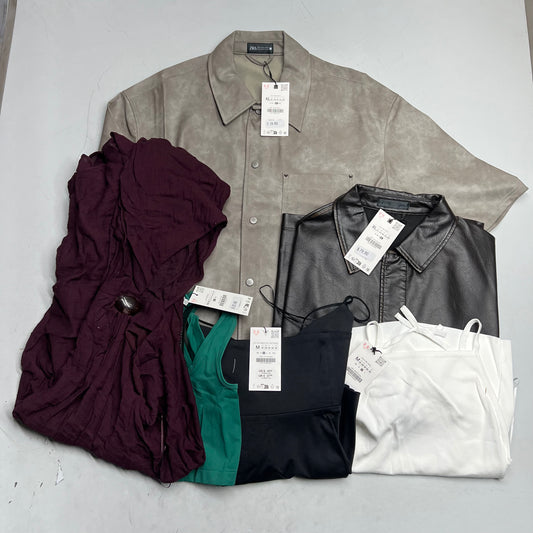 ZA@ ZARA Lot of Assorted Clothing, Jackets, Tops & Dress Women's Sz XL/L/M/S Multicolor