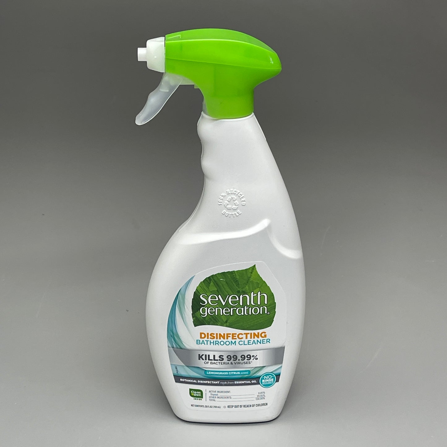 SEVENTH GENERATION (8 BOTTLES) Disinfecting Cleaner LemonGrass Citrus Scent 26 fl oz