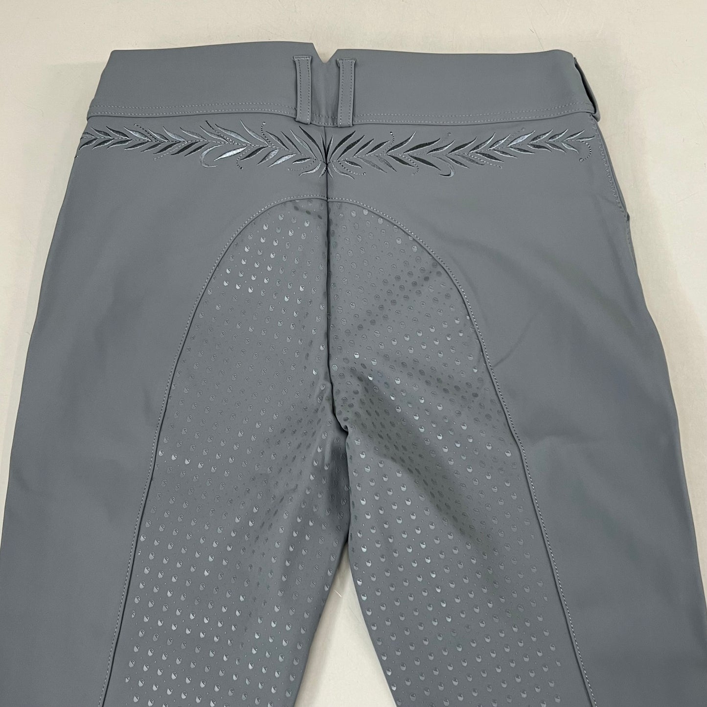 SAMSHIELD Delice Flower Equestrian Pants Women's Sz US 26, UK 8, FR 36 Grey