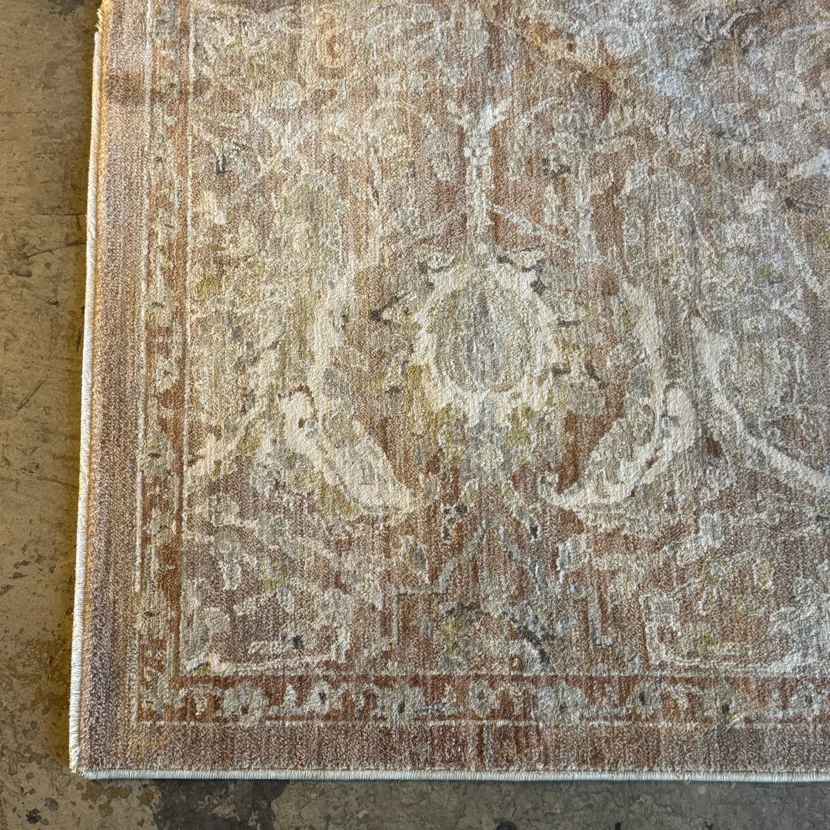 ZA@ NOURISON HOME ANTIQUA Area Rug Sz 9' x 12'-7", Brick ANQ03