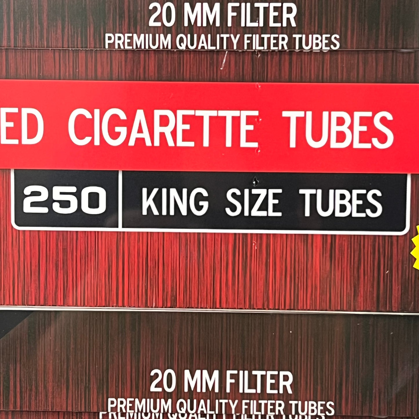 SHARGIO 100mm 250 Ct. (4 Pack) Red Cigarette Filter Tubes King Size