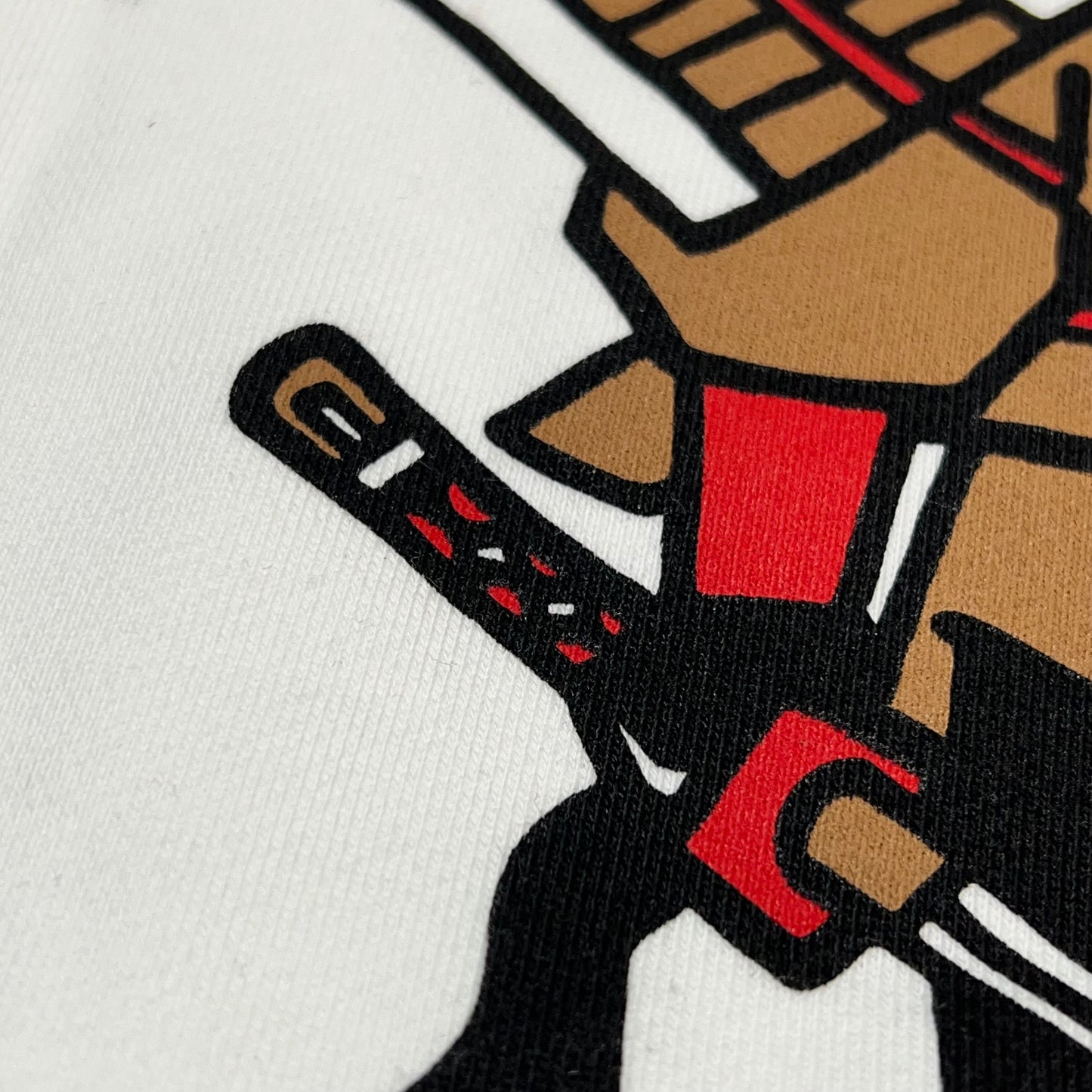 MONSTERCAT Records Adjustable Waist Sweatshirt Korean Fighter Men's Sz M White