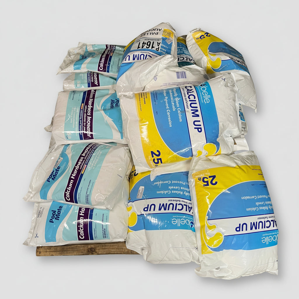 ZA@ Pallet of MIXED (16 Lb-25lb BAGS) ROBELLE CALCIUM POOL BALANCERS (AS-IS)