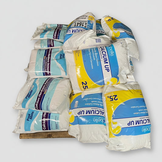 ZA@ Pallet of MIXED (16 Lb-25lb BAGS) ROBELLE CALCIUM POOL BALANCERS (AS-IS)