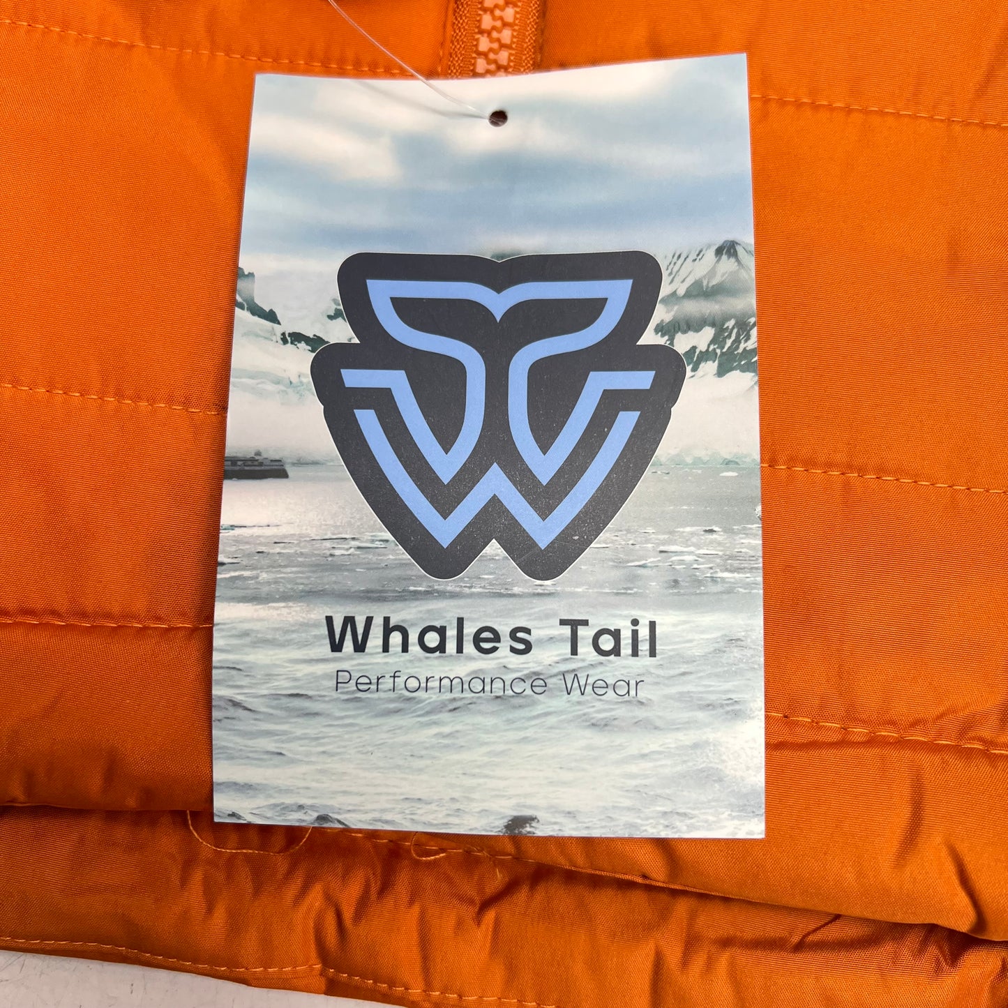 WHALES TAIL Fleece Lined Hooded Full Zip Up Winter Coat  Boy's Sz 7 Orange