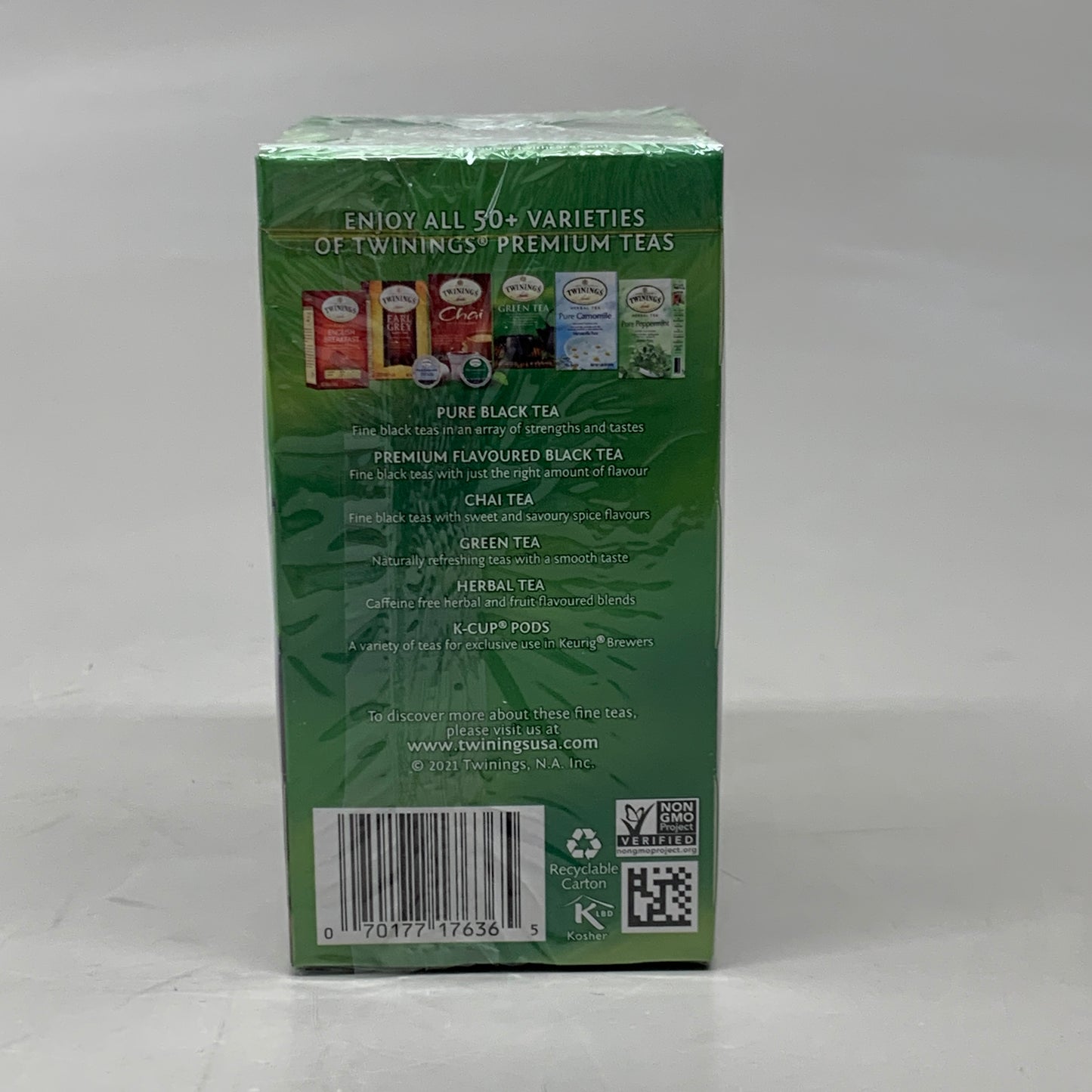 TWININGS (6 PACK) 120 Bags Pure Green Tea of London Best By 04/22/2025