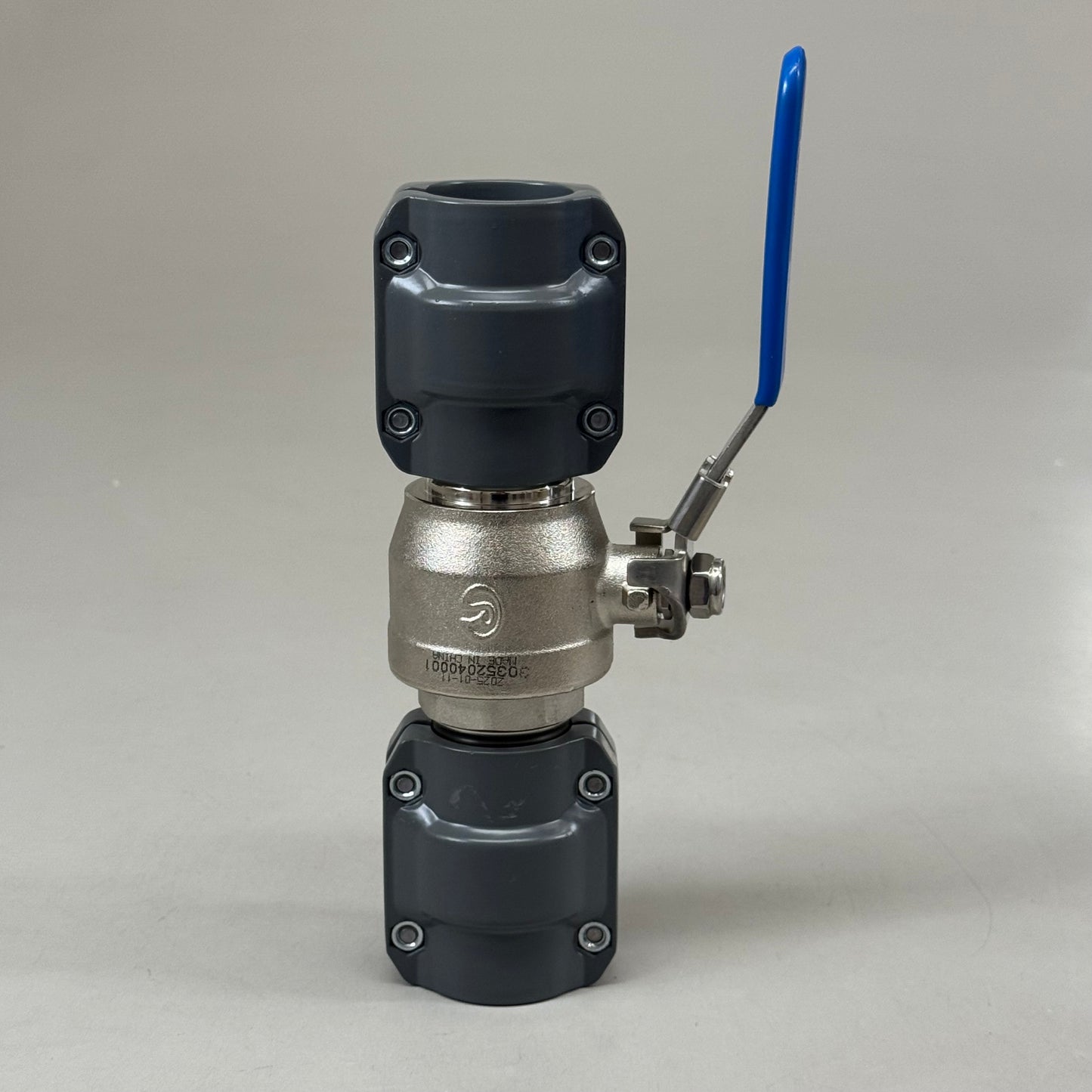 AIRPIPE Nickel-Plated Quick Connect Lock Brass Valve  1-1/2" Blue/Black 30352040001