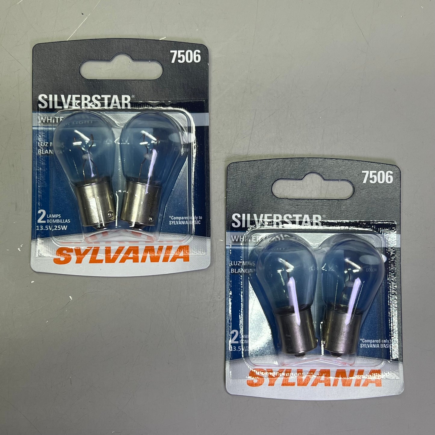SYLVANIA (2 PACK) Silverstar Mini Bulb Whiter Light 2 Bulbs 7506ST.BP2