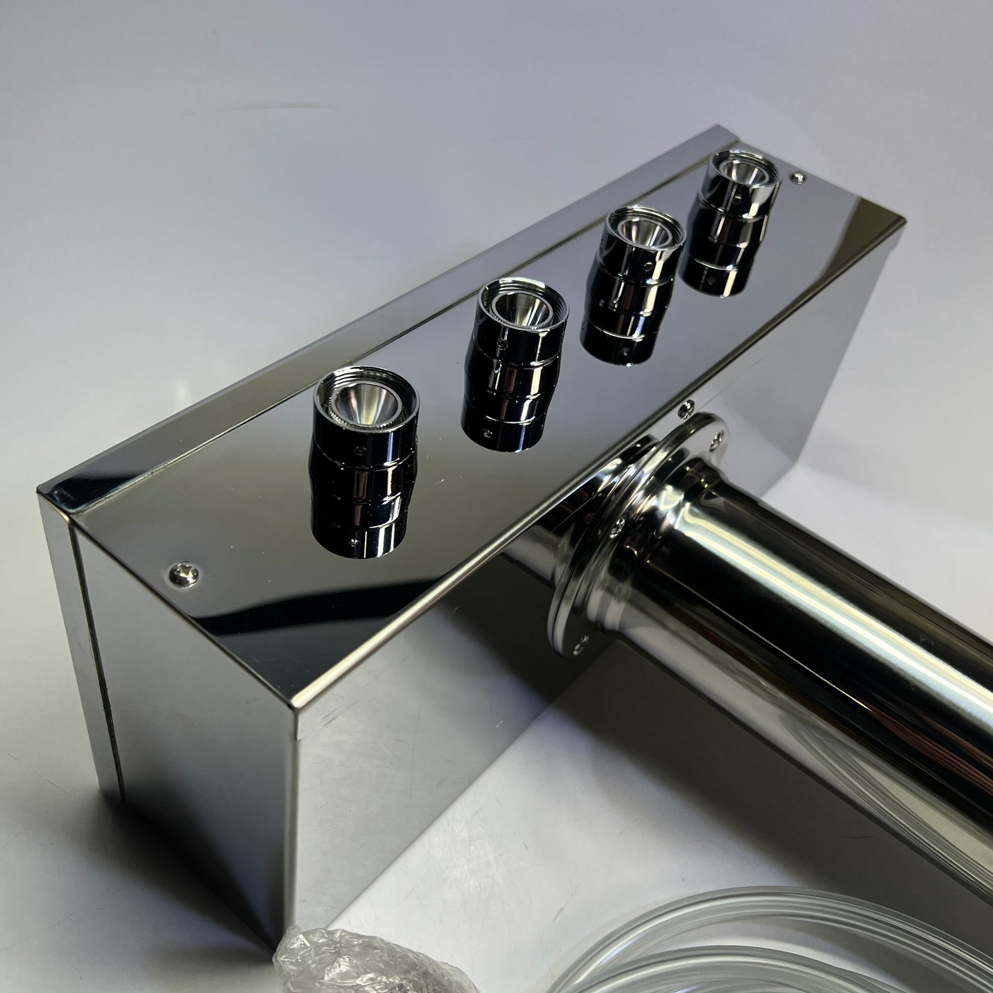 TALOS Stainless Steel 4-Tap Beer Tower W/ Column Chrome/Black 178TOWERQUAD