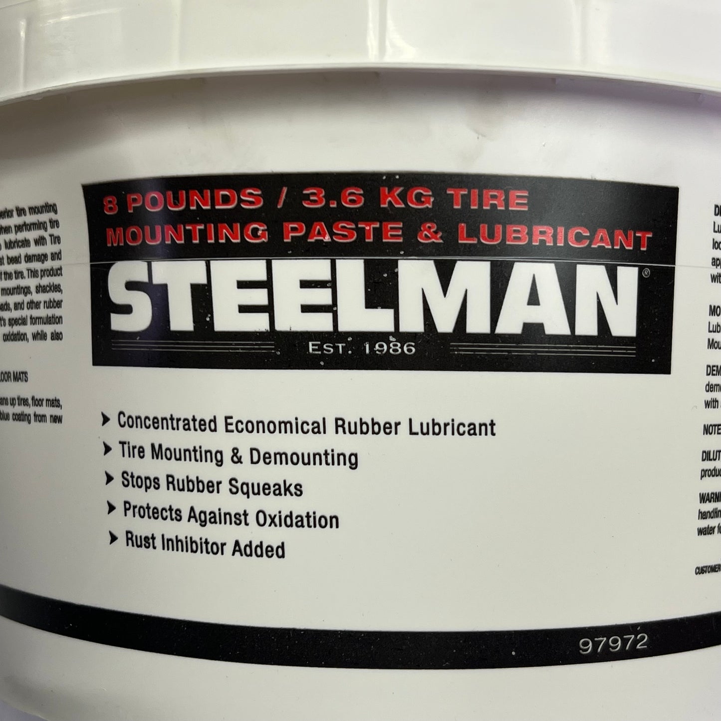 STEELMAN Ready To Use Tire Mounting Paste & Rubber Lubricant Bucket 8 lb 97972