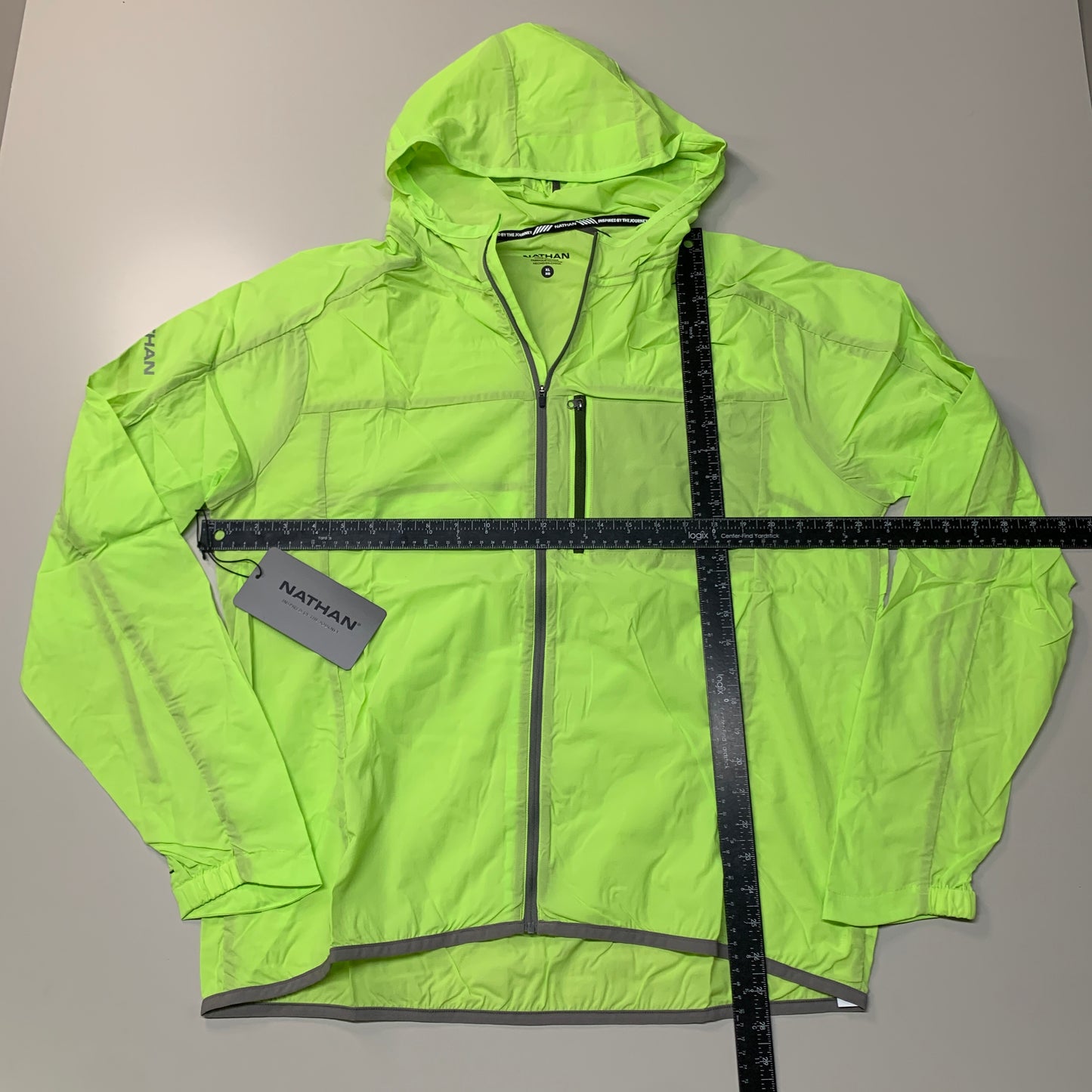 NATHAN Stealth Jacket W/ Hood Women's Acid Lime Size XL NS90060-50061-XL