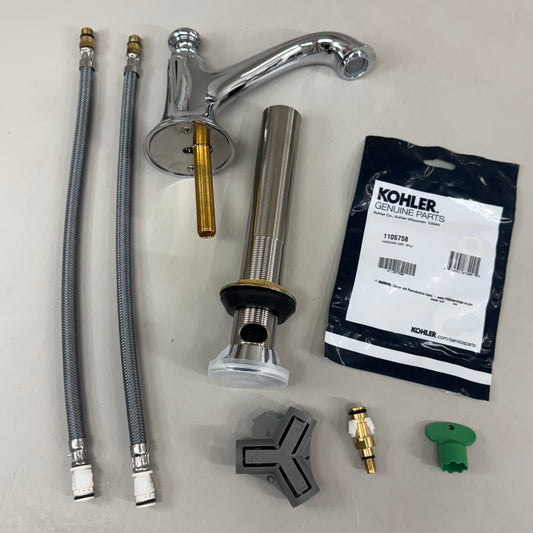 KOHLER Artifacts Widespread Bathroom Faucet Bell Spout Polished Chrome 72759-CP Without Handles