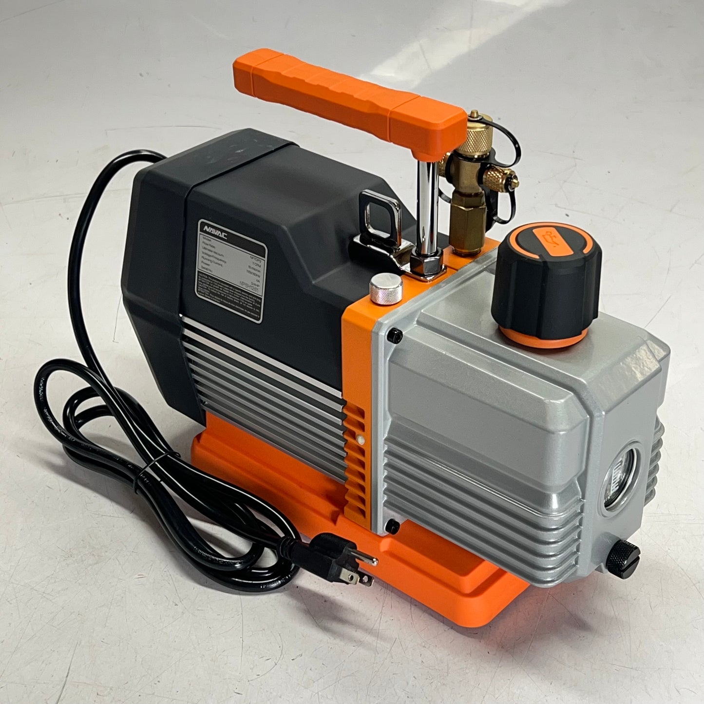 NAVAC Dual Stage Vacuum Pump A2l/r32 Compatible 7 CFM Orange/Silver NP7DP2