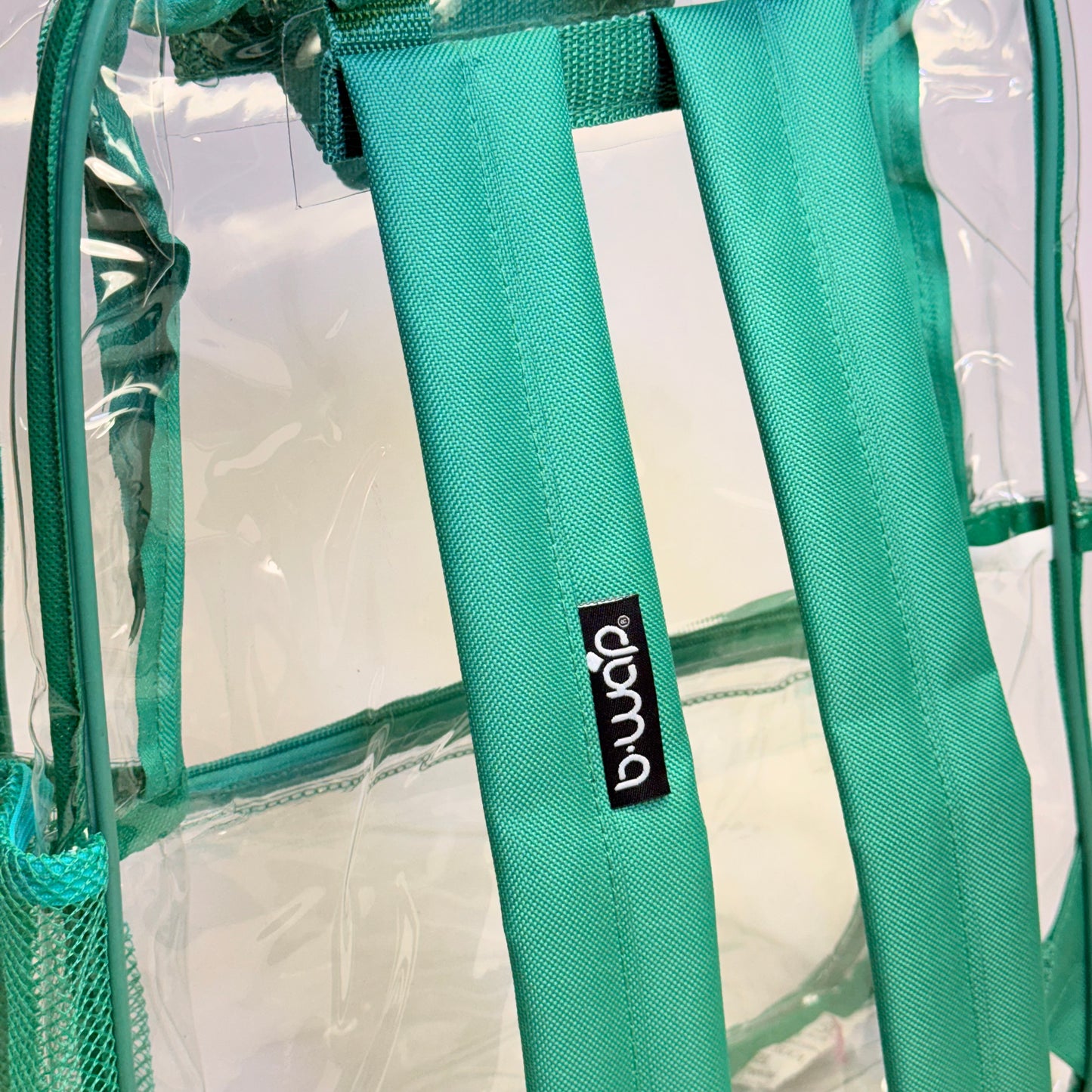 BWAP 17" Clear Plastic Backpack 17" x 12" x 6" Color Teal BP1643