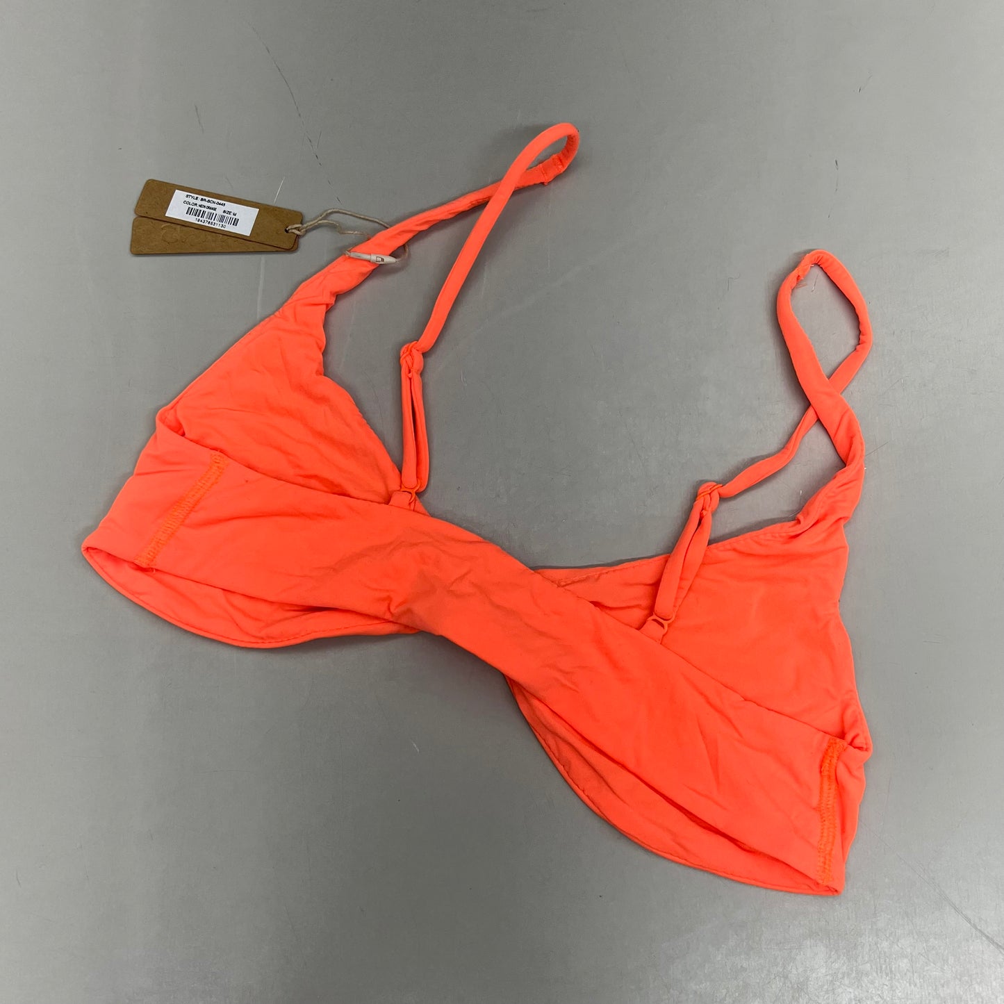 SKIMS Buttery Soft Knotted Bra Women's Sz M Neon Orange BR-SCN-0445