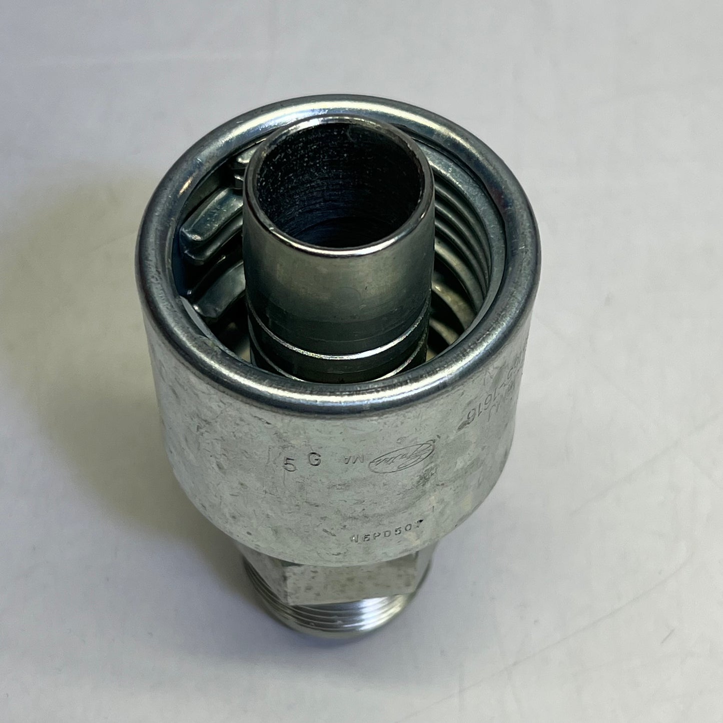 GATES 2 Wire Hose Fitting Male 37° Flare Coupling 1" x 4.11" Silver G25165-1616