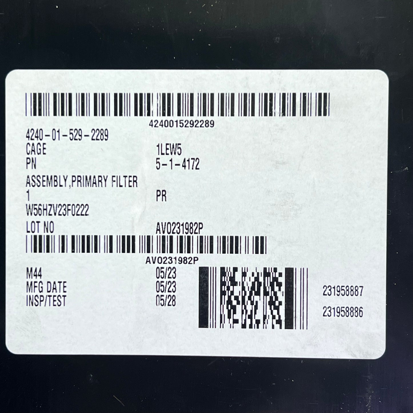AVON M50 Mask Kit For First Responders & Military Small Black 4240-01-512-4431