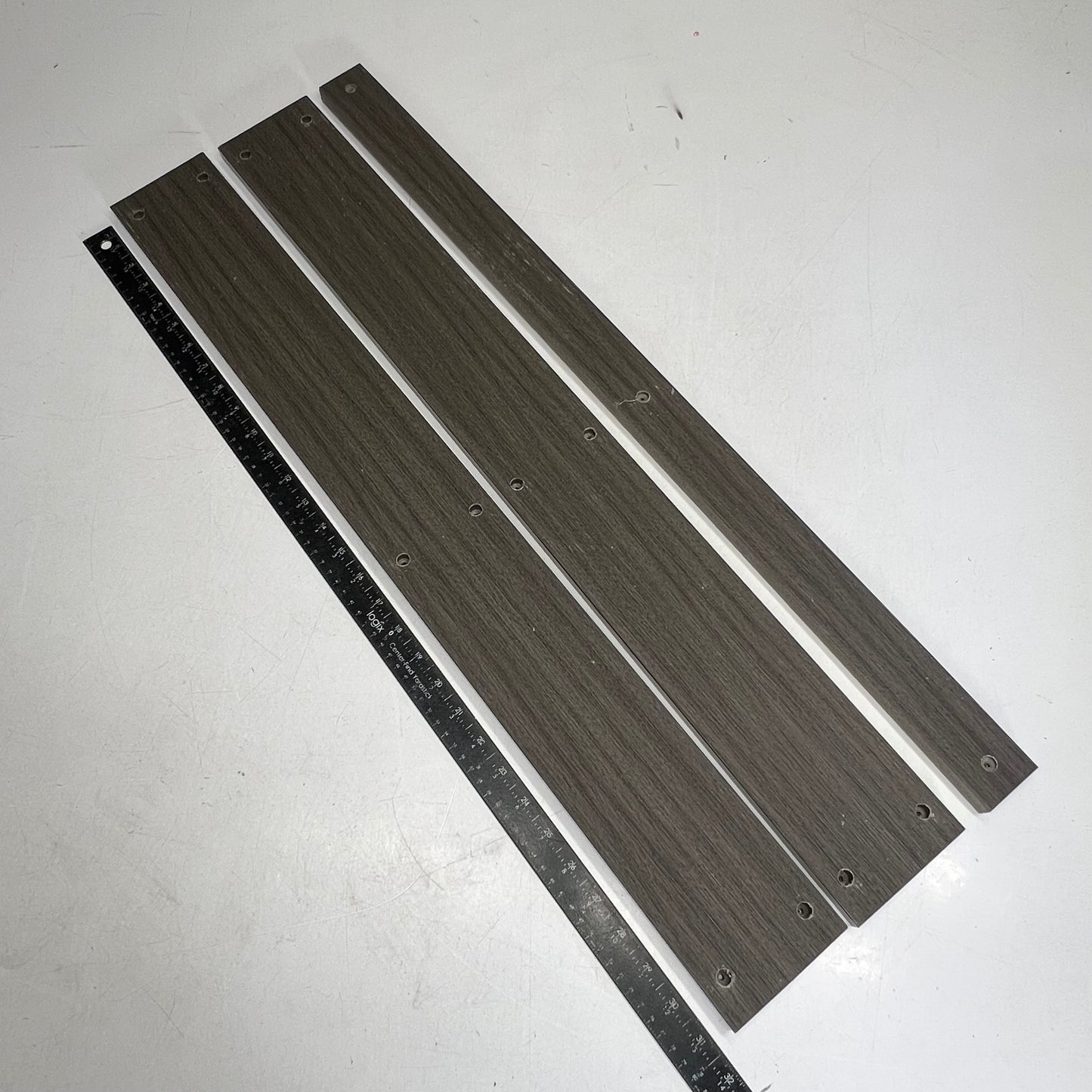 Eco-friendly PVC Synthetic Wood 2 Tier Step Hot Tub Stairs 31" Length Dark Grey