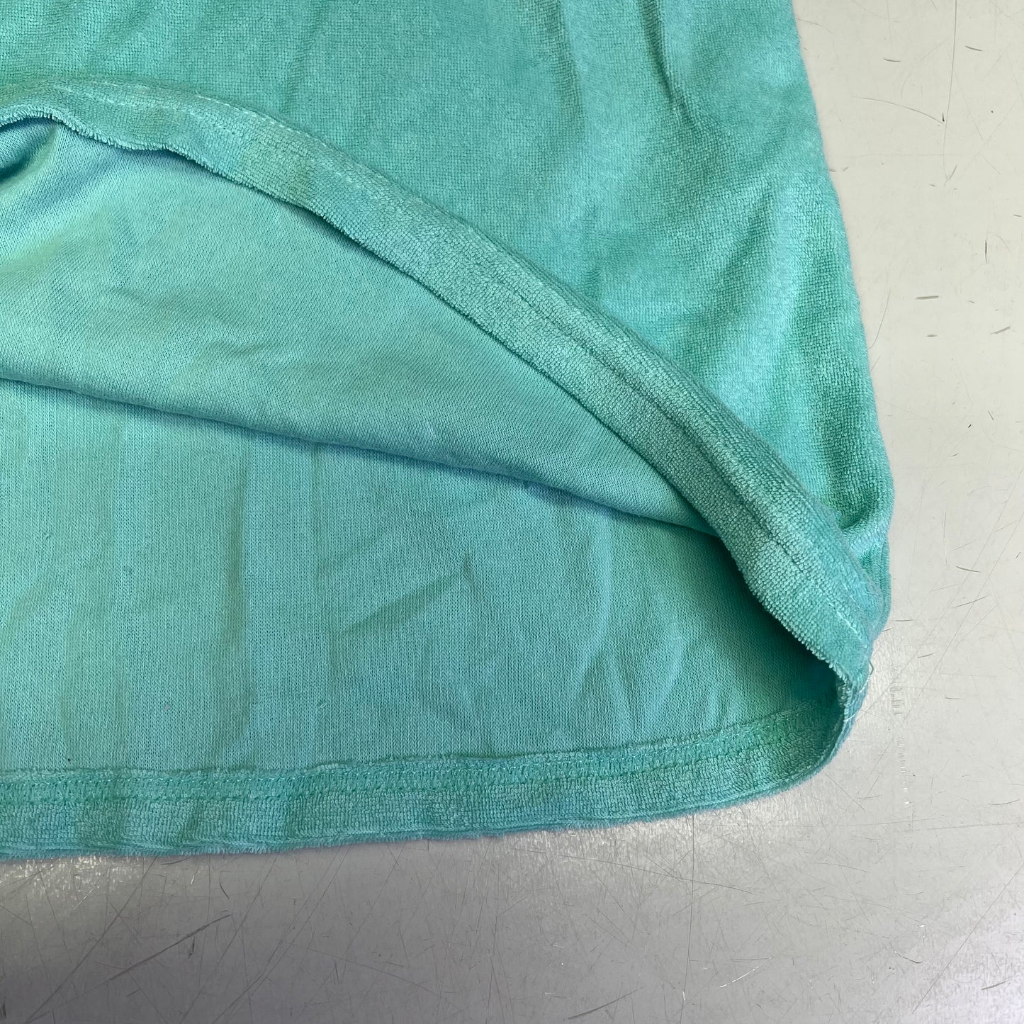 PINUP FASHION Terry Cloth Strapless Dress Coverup W/ Pockets Women's Sz L Blue