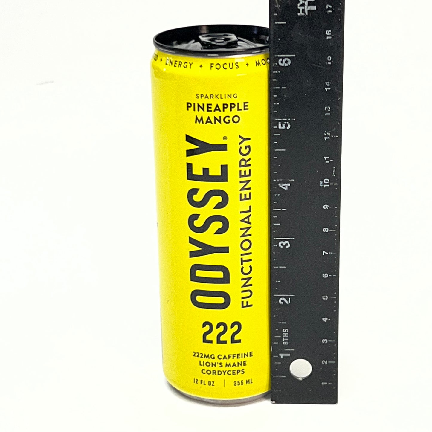 ZA@ ODYSSEY (12 PACK) Mushroom Elixir Sparkling Drink Energy + Focus Pineapple Mango 12 Fl Oz BB 02/27