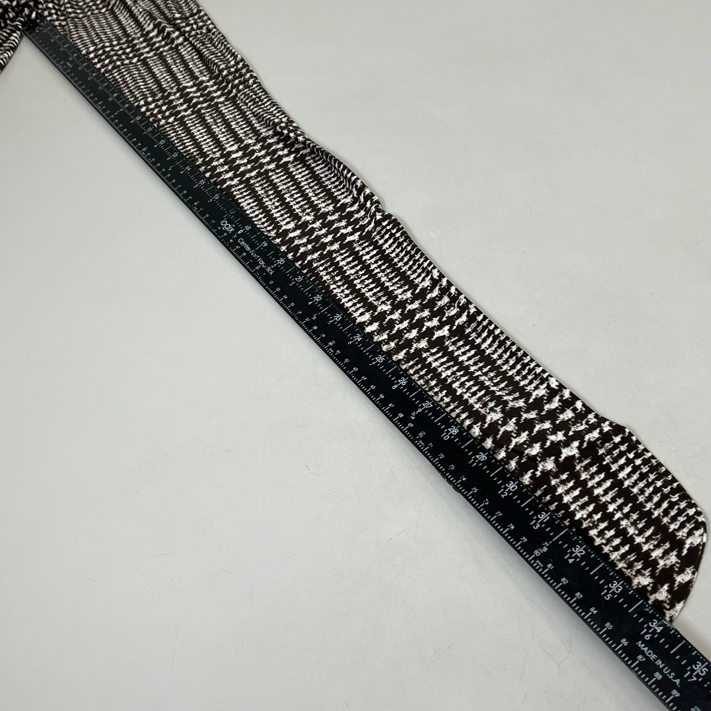 NORMA KAMALI Sleeve Open Back Catsuit Footsie Women's Sz S/36 Chocolate Plaid