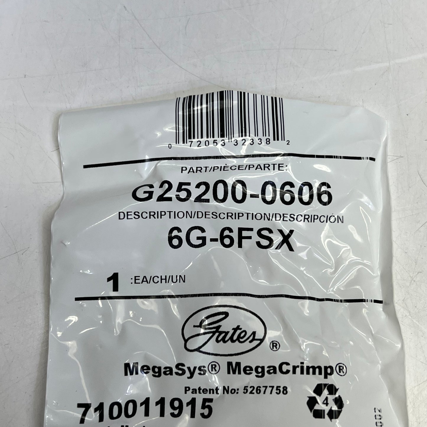 GATES (5 PACK) Female Sae 45° Flare Swivel Coupling 3/8" X 2.44" G25200-0606