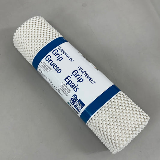 MAGIC COVER (2 Pack) Thick Grip Liner For Shelves, Counter Tops  12"x5' White 79975