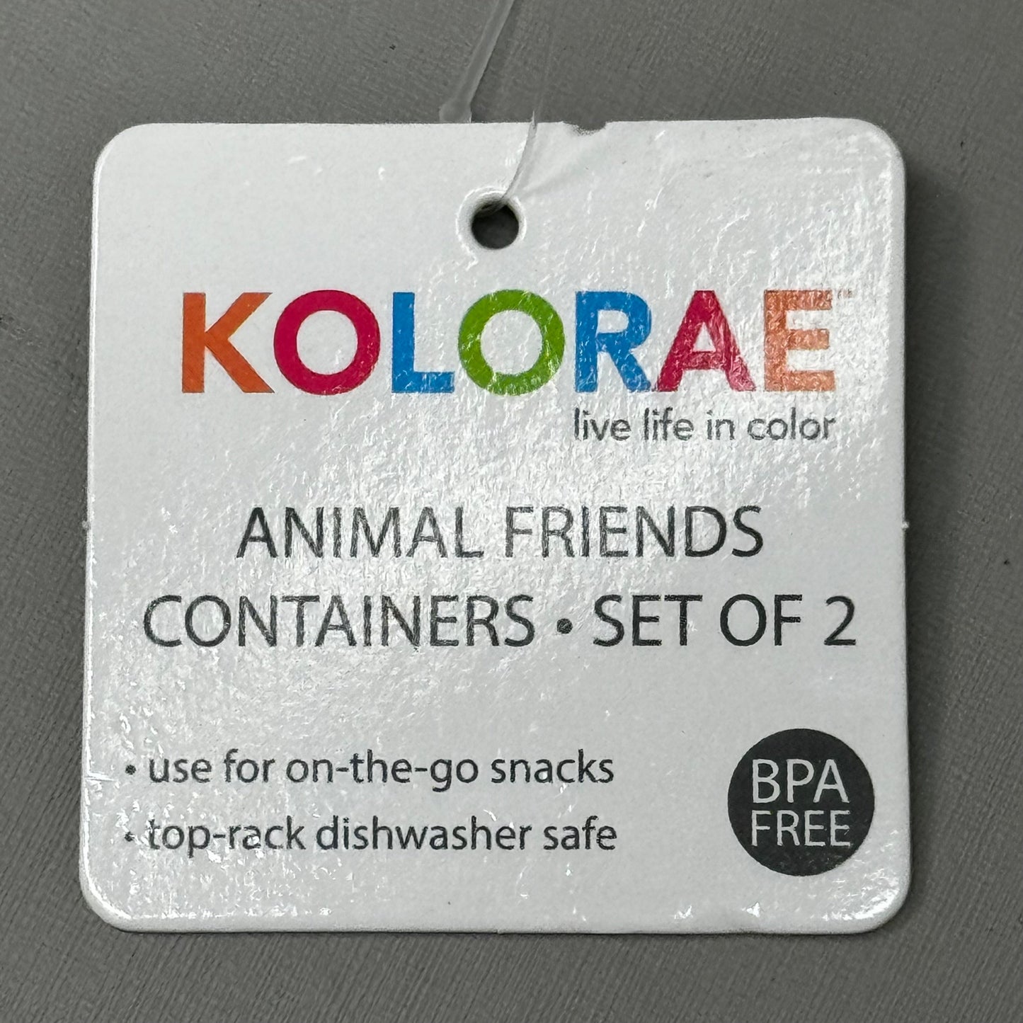 ZA@ KOLORAE (6 PACK) Animal Friends Container set of 2 Pig & Cat KOL-0034 C