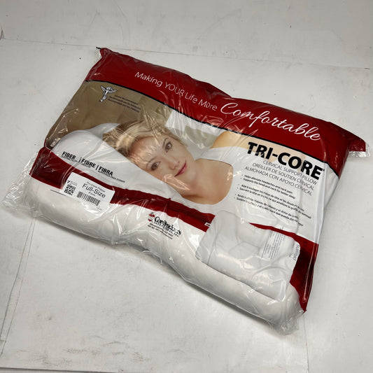 STERLING Tri-core Cervical Support Pillow - Full Size Firm White FIB-200