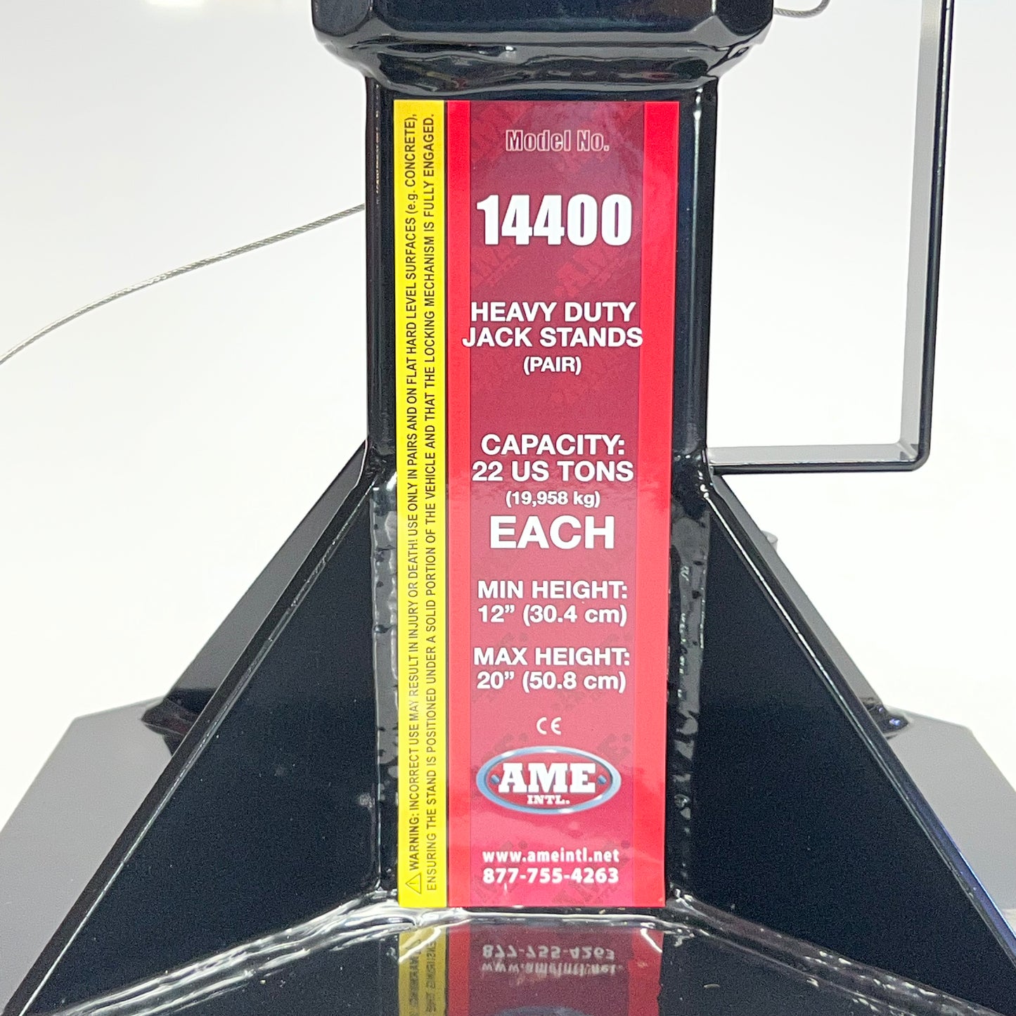 AME Heavy Duty Sturdy Heavy Gauge Steel Steel Jack Stands 22 Ton Capacity 14400