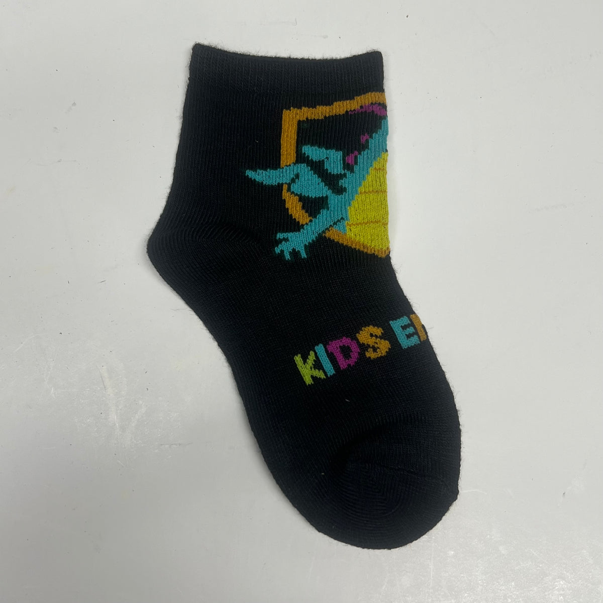 ZA@ KIDS EMPIRE (20 PACK) Over Ankle Socks Children's Sz Small Black/Rainbow