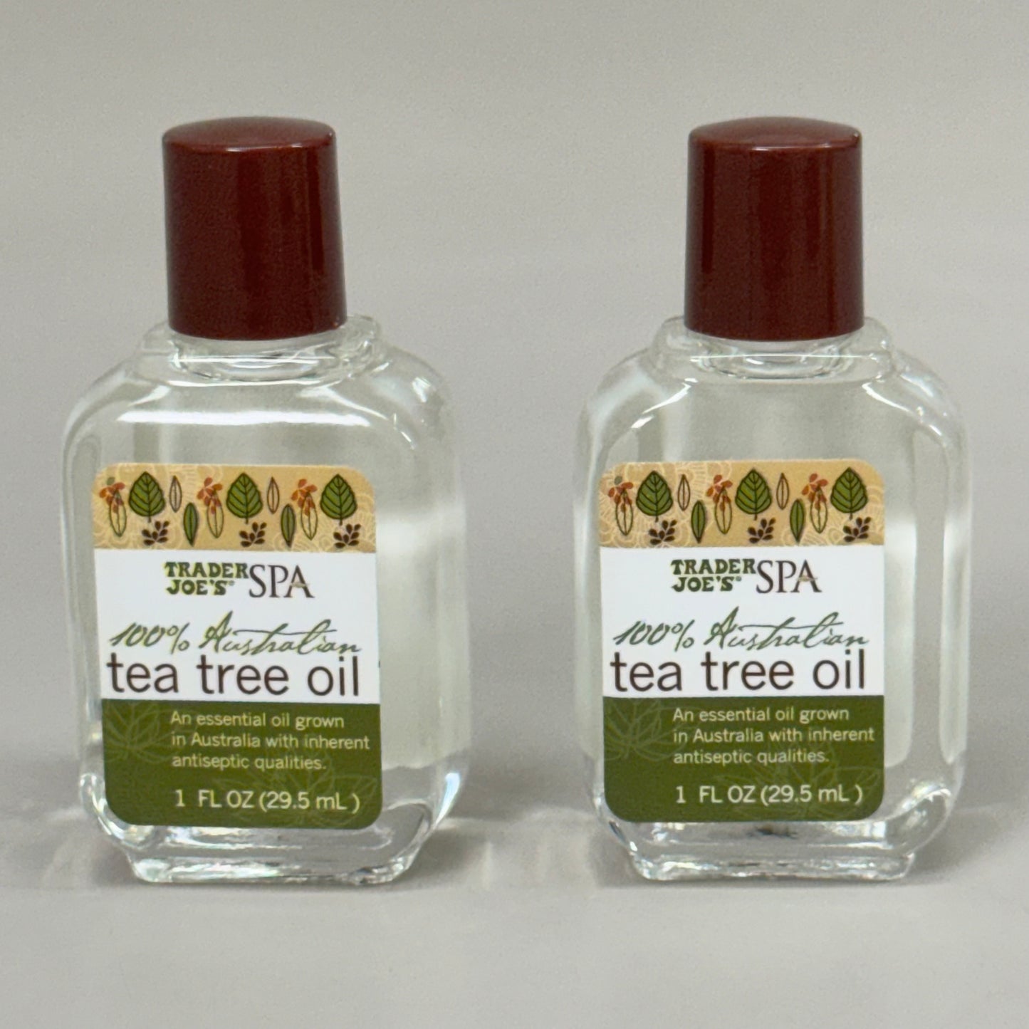 TRADER JOES SPA (2 PACK) 100% Australian Natural Essential Tea Tree Oil 1 fl oz