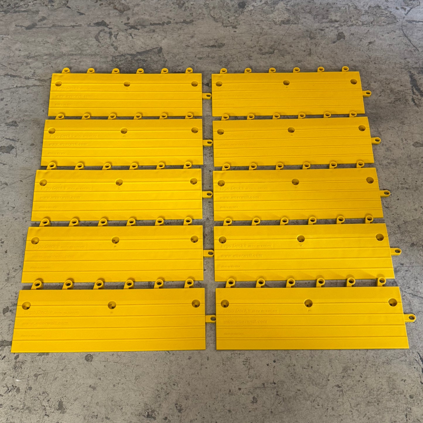 ERGO DECK (10 PACK) Ramp Yellow Case Sz 7/8" x 6" x 18", 560.78X6X18YL-CS10