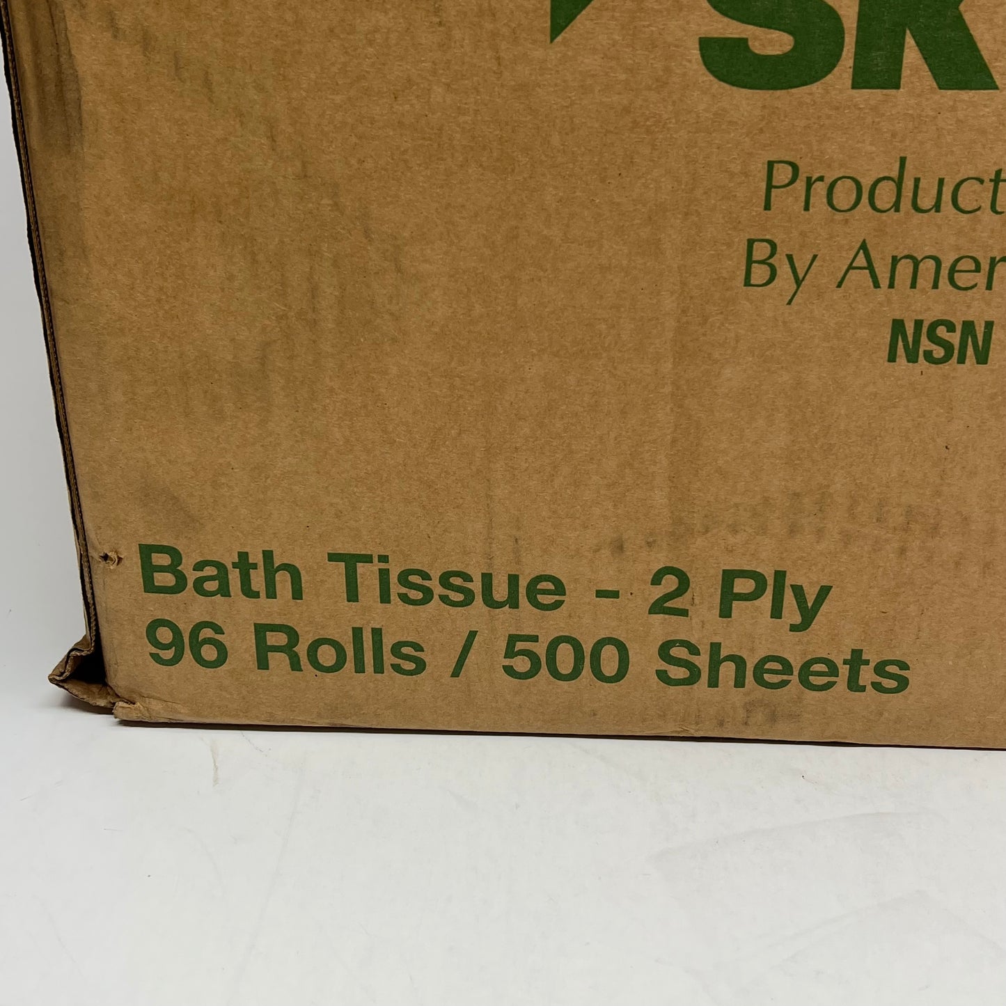 ZA@ SKILLCRAFT (96 ROLLS) Toilet Paper 2 Ply Individually Wrapped  550 Sheets Per Roll White