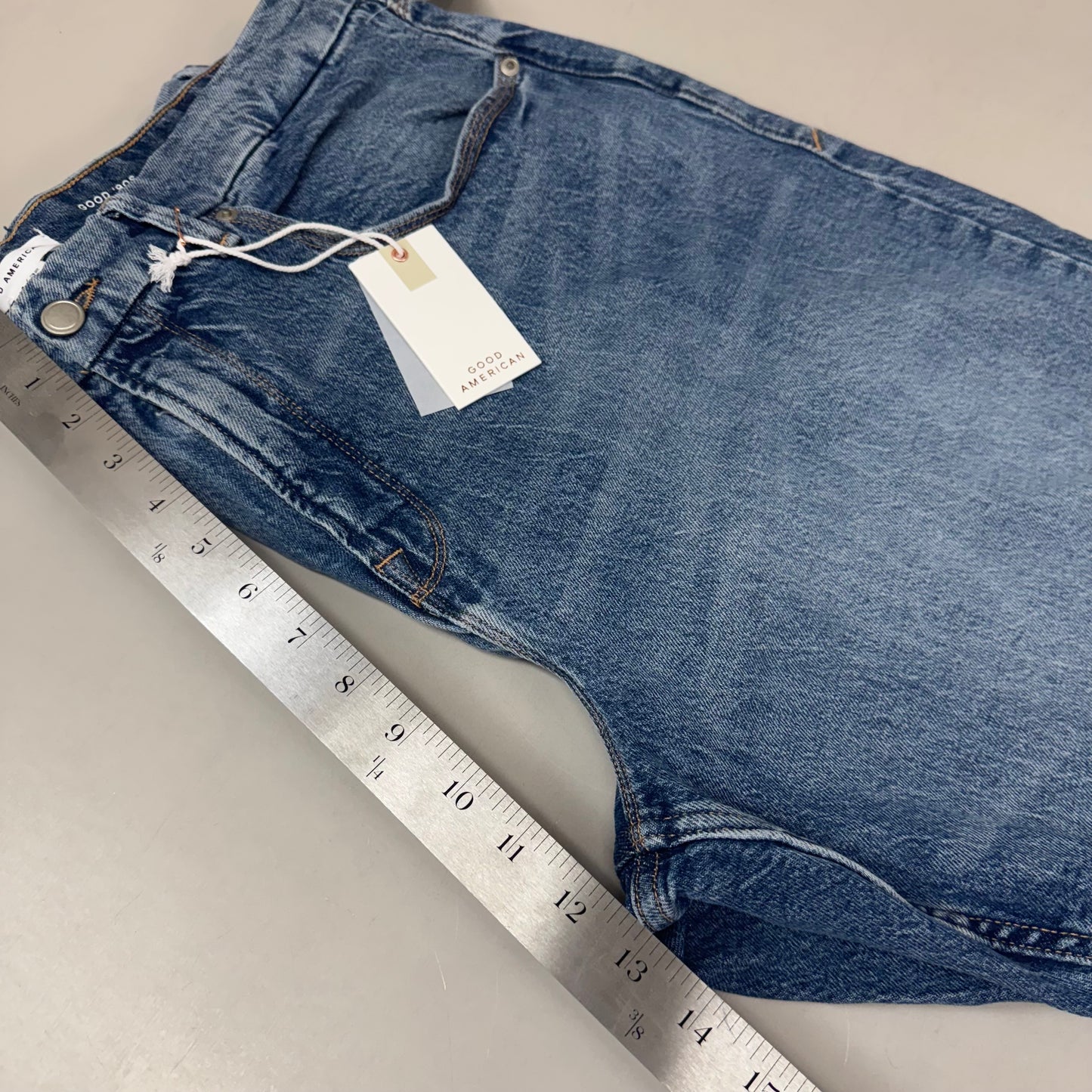 GOOD AMERICAN Good 90's Relaxed Jeans Women's Sz 14 Indigo575 GNI384T