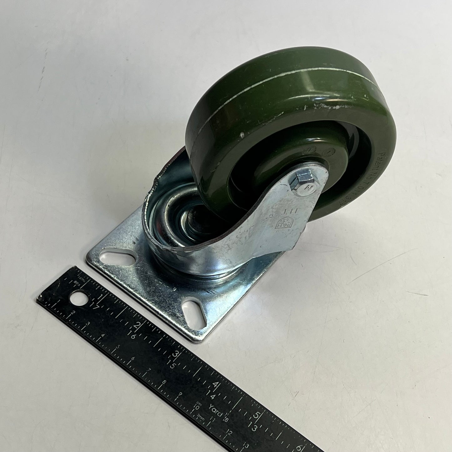 P&H CASTERS (2 PACK) SS Caster Epoxy Hi-Temp Wheel 3.125x4.125 Top Plate Green