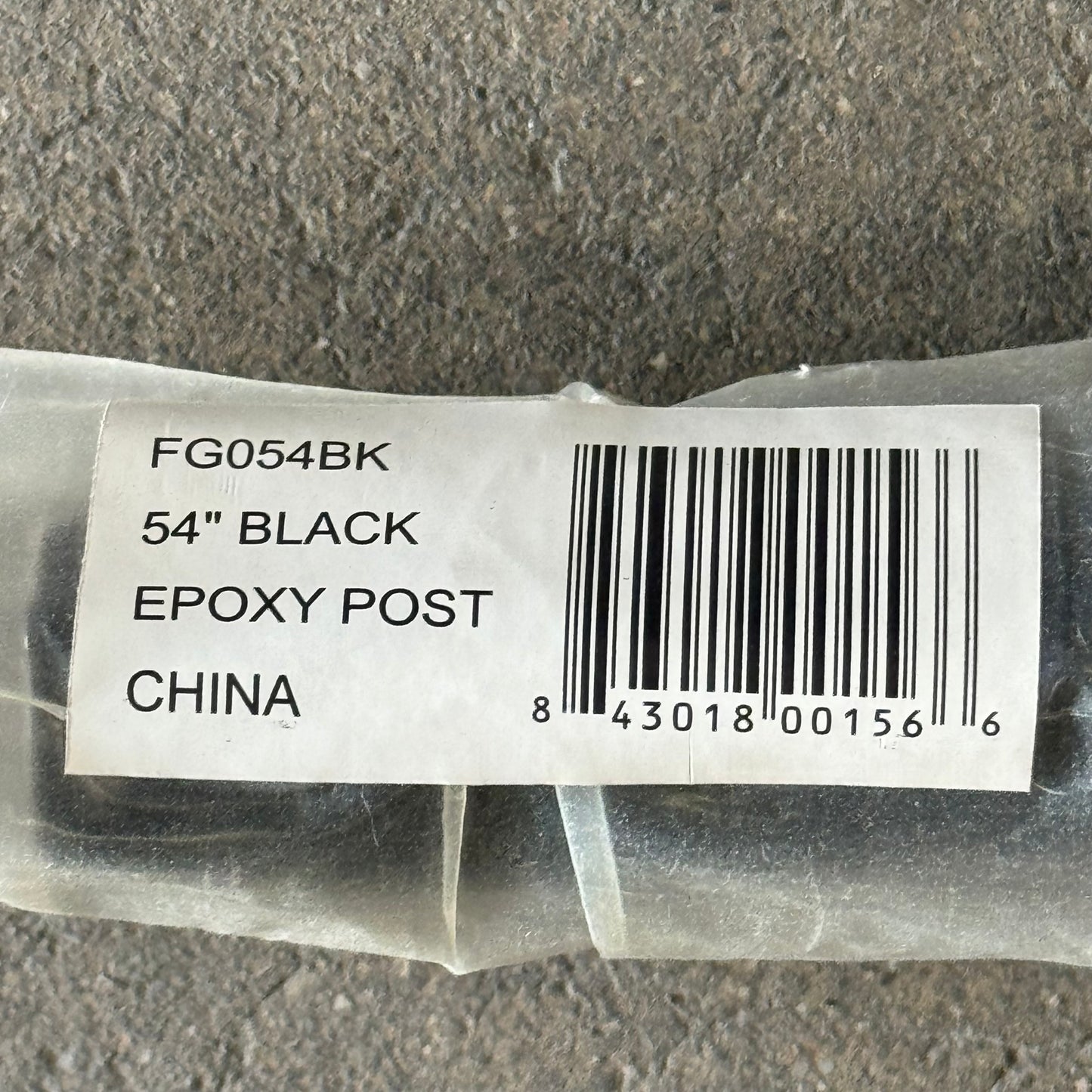 FOCUS FOODSERVICE (4 Pack) 54" Black Epoxy Posts FG054BK