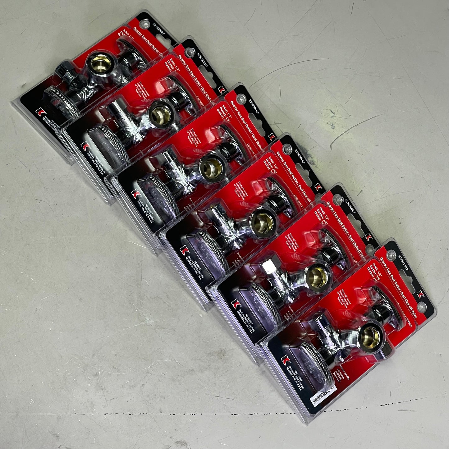 KEENEY Quarter Turn 3-Way Dual Shut-off Valve 5/8"OD x 3/8"OD x 3/8"OD K2903DHLF